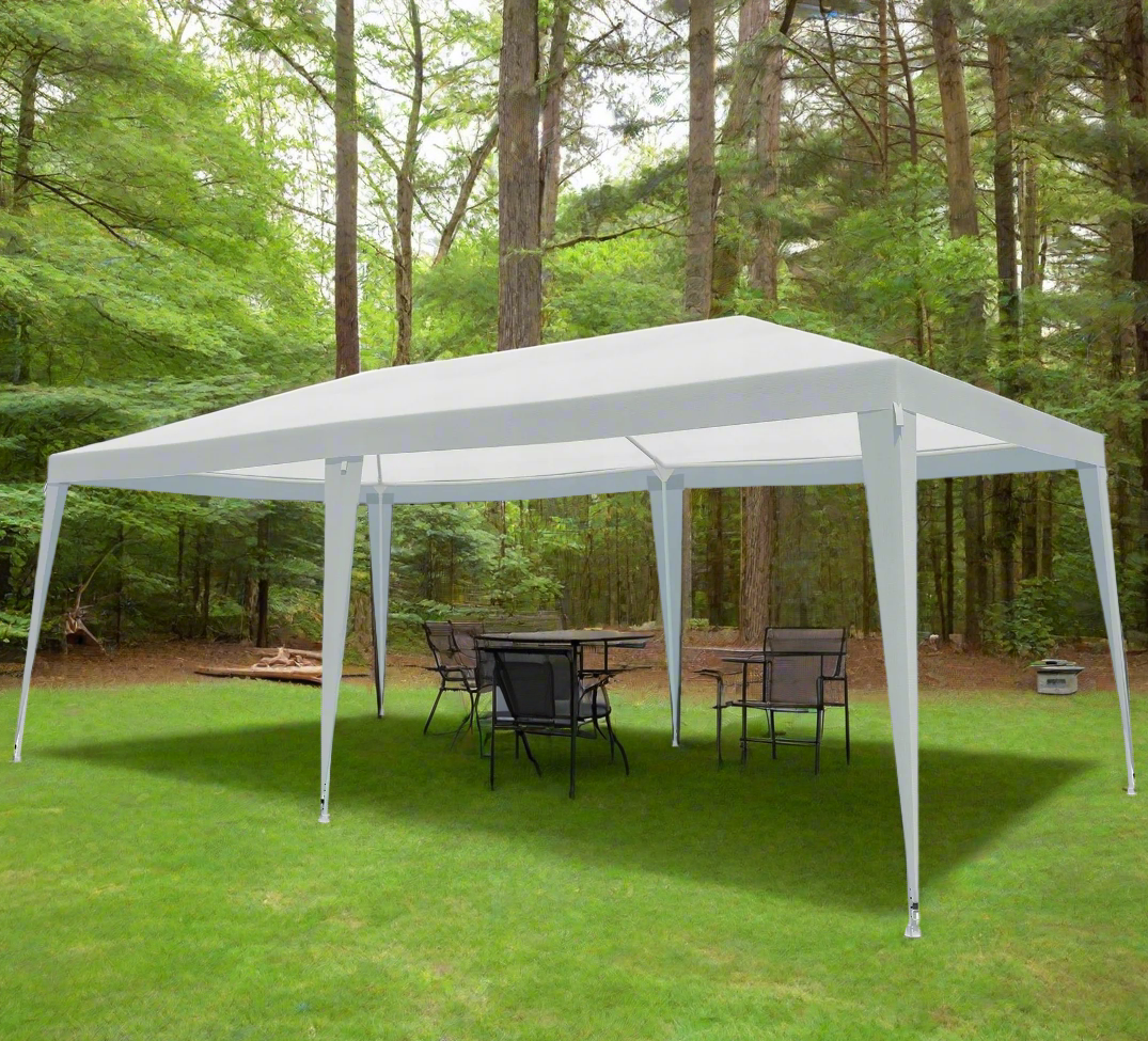 Pavilion/foisor de gradina impermeabil, Zola, 3 x 6 x 2.5 m, cadru din otel, polietilena, 100 g/m2, alb Pavilion/foisor de gradina impermeabil, Zola, 3 x 6 x 2.5 m, cadru din otel, polietilena, 100 g/m2, alb